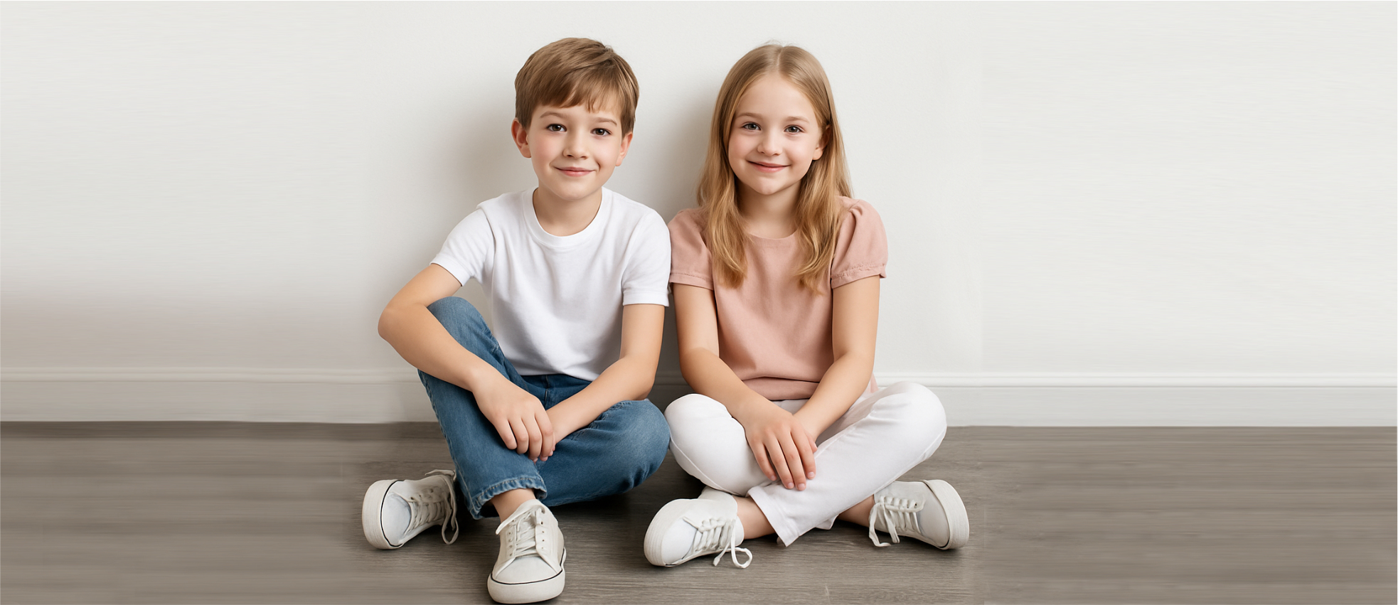 two children smiling