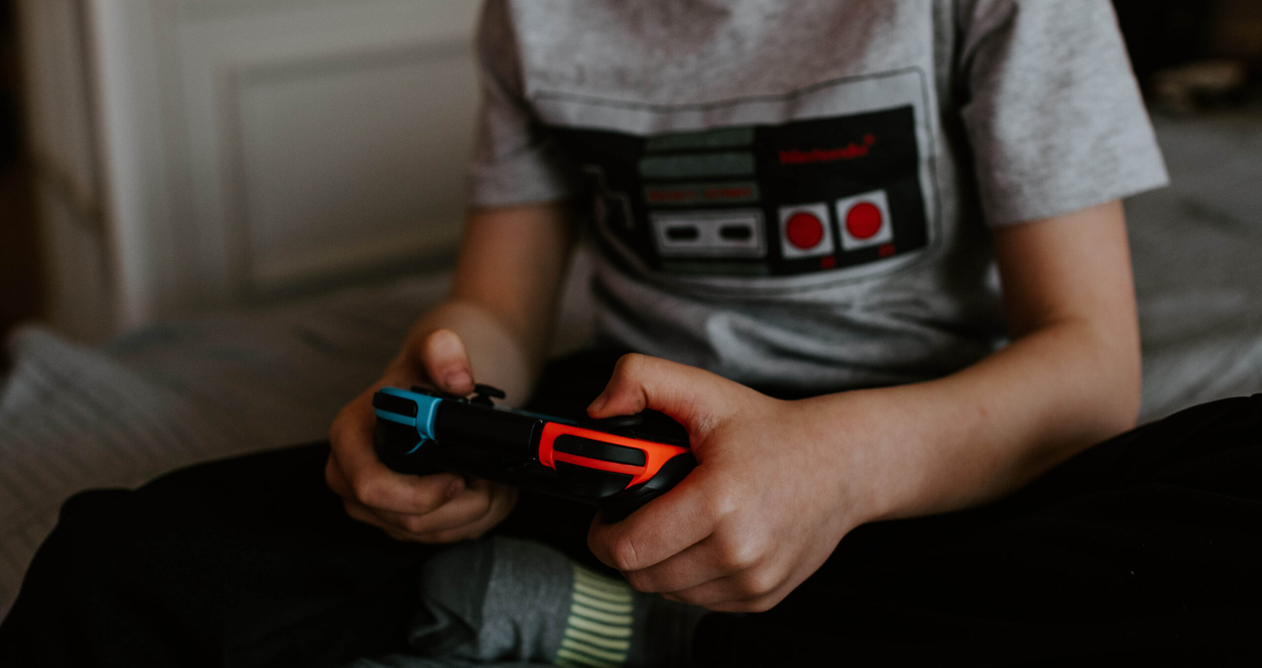 child playing a video game