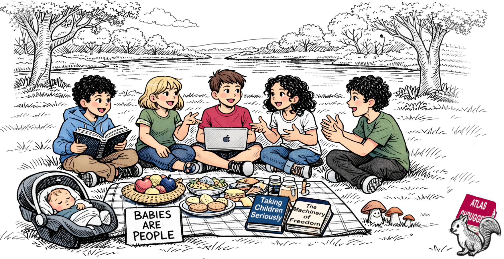 children discussing freedom